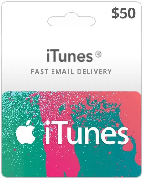 Apple iTunes $50 Gift Card USA Digital Voucher Code (Instant Delivery on E-Mail)